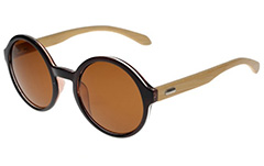Runde Sonnenbrille aus Bambus - Design nr. 3043