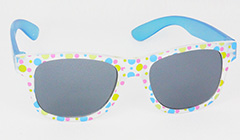 Süsse Kindersonnenbrille mit blauen Bügeln - Design nr. 3097