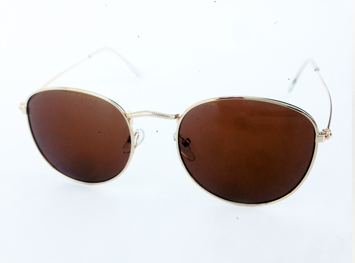 Runde goldene Sonnenbrille im Rayban-Look - sunlooper.de - billede 2