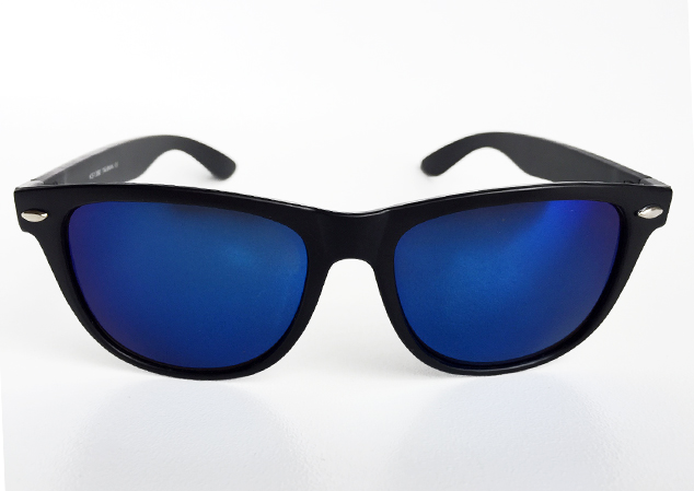 Wayfarer-Sonnenbrille mit blÃ¤ulichem Glas - sunlooper.de - billede 3