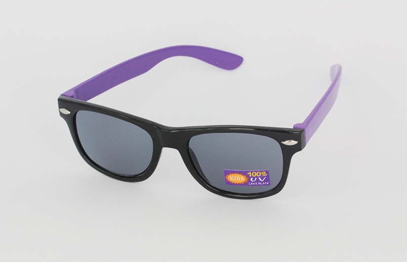 Kindersonnenbrille, lila-schwarz kariert