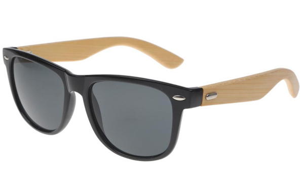 Wayfarer-Sonnenbrille aus Bambus