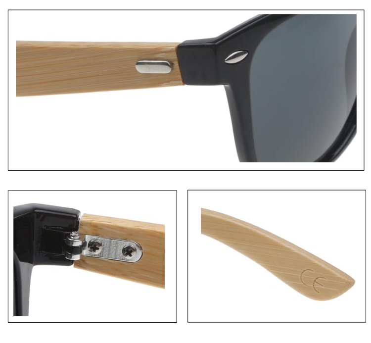 Wayfarer-Sonnenbrille aus Bambus - sunlooper.de - billede 2