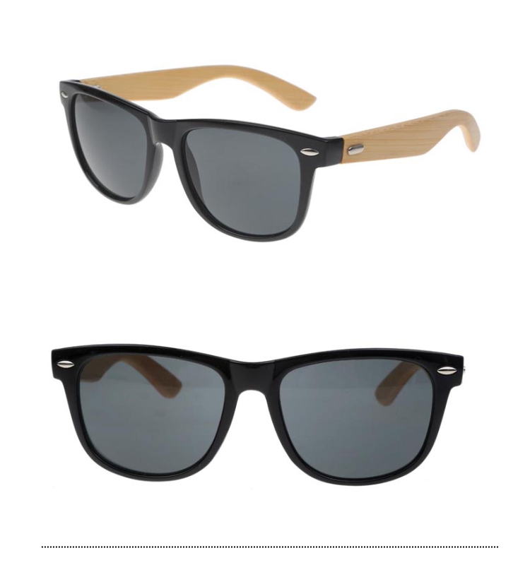 Wayfarer-Sonnenbrille aus Bambus - sunlooper.de - billede 3