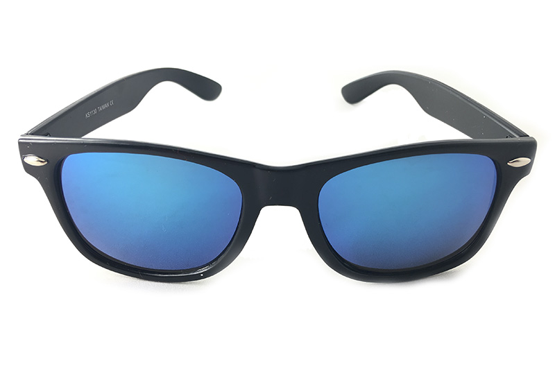 Wayfarer-Sonnenbrille mit blÃ¤ulichem Glas - sunlooper.de - billede 2
