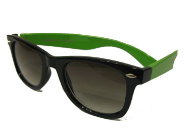 Wayfarer, schwarz und neongrÃ¼n