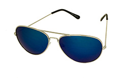 Silberne Flieger-Brille mit bunten SpiegelglÃ¤sern - Design nr. 3229