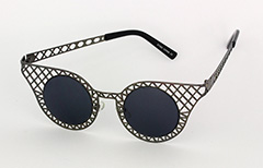 Silberne Metall-Glitzersonnenbrille