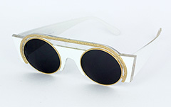 WeiÃŸe, exklusive und ausgefallene Sonnenbrille - Design nr. 1043