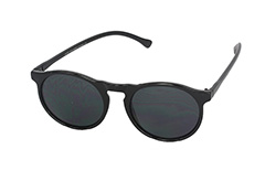 Runde, glÃ¤nzende schwarze Sonnenbrille - Design nr. 1054