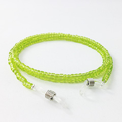 BrillenbÃ¤ndel mit limonengrÃ¼nen Glasperlen - Design nr. 3149